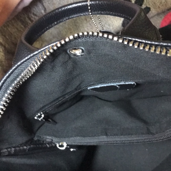 Excellent Used Condition Black leather backpack. Adjustable straps. - Picture 5 of 6